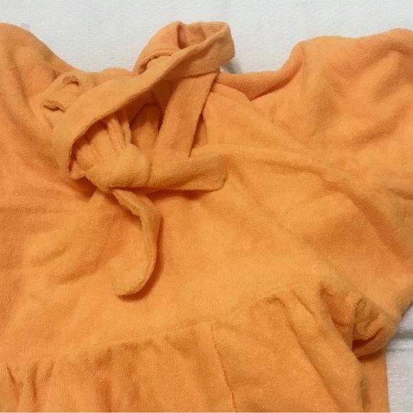 NWT "WILD FABLE" ORANGE TERRY CLOTH ROMPER HALTER NECK SWIM COVER UP SZ: M - Picture 7 of 9